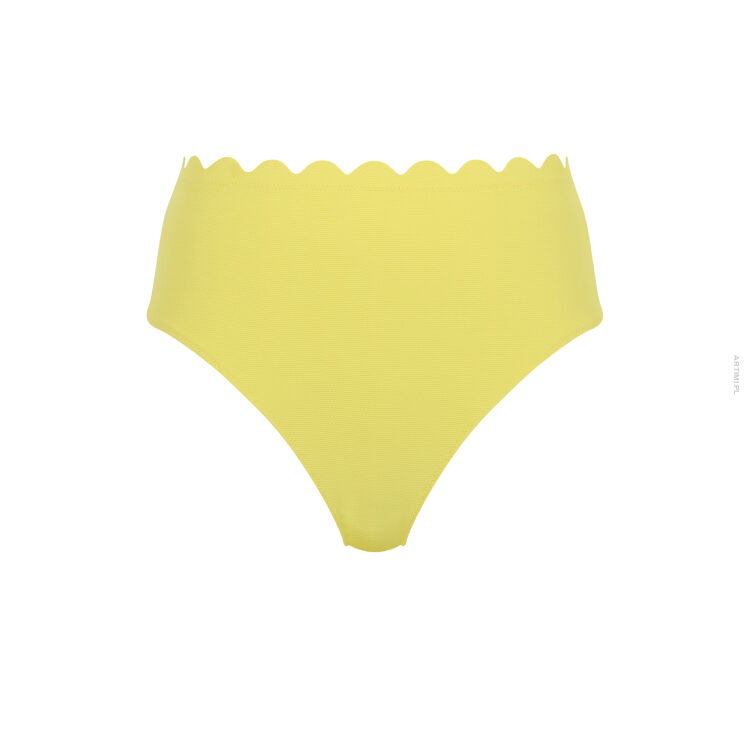 Panache Swim Sunshine Scallop majtki na wysokim pasie żółty
