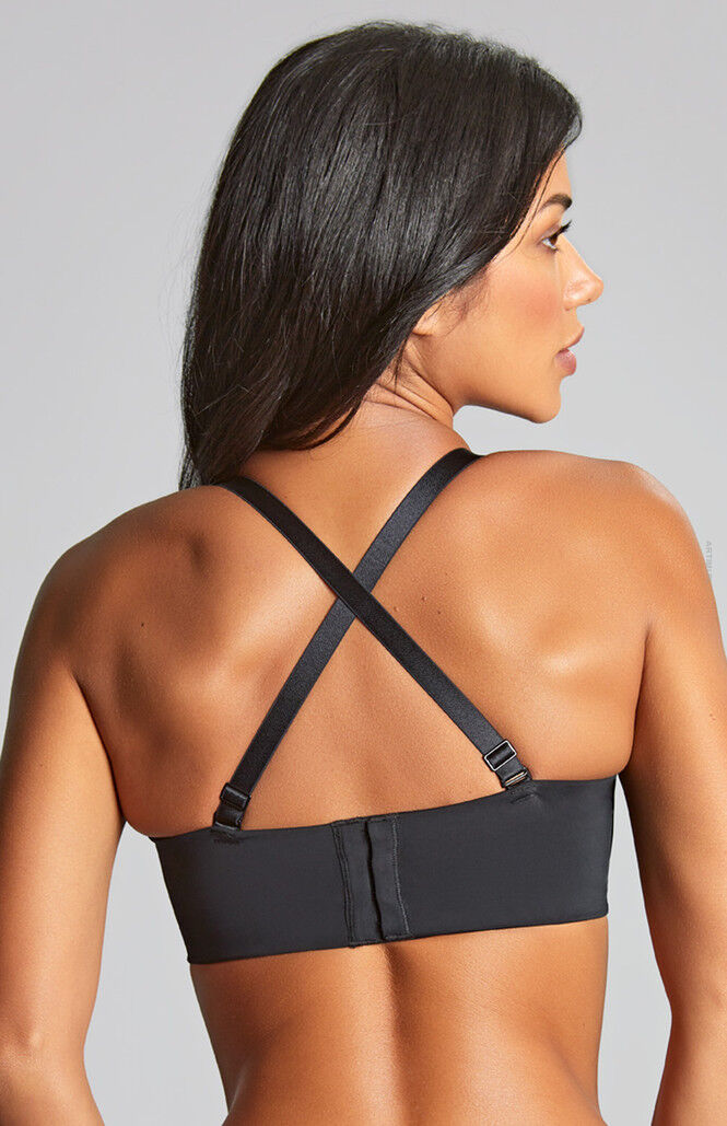 Panache 365 usztywniany biustonosz strapless bardotka czarny