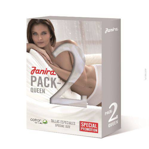 Janira majtki bawełniane esencial midi queen dune beż 2 pack 1031641