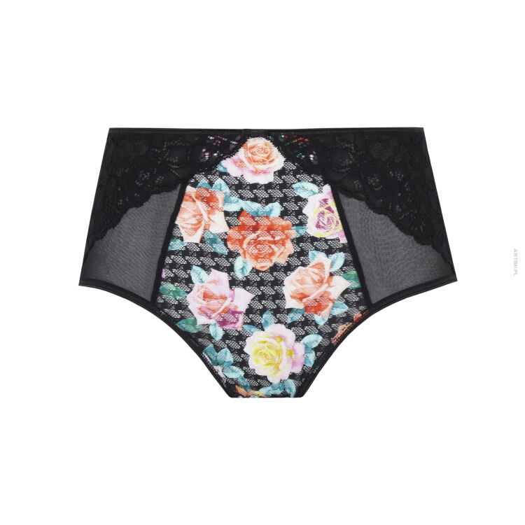 Panache Envy Deep Brief Black Rose figi wysokie