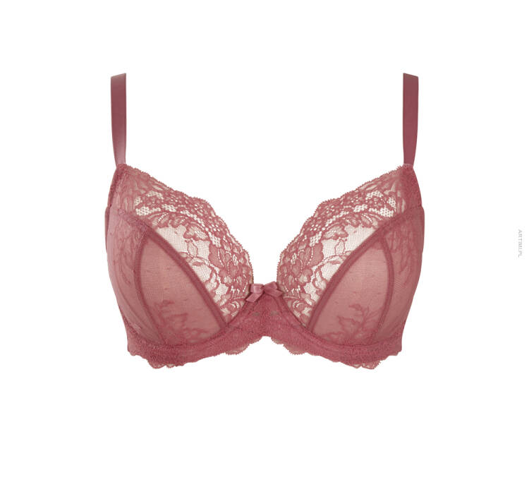 Panache miękki biustonosz Ana plunge Berry Pink 9396