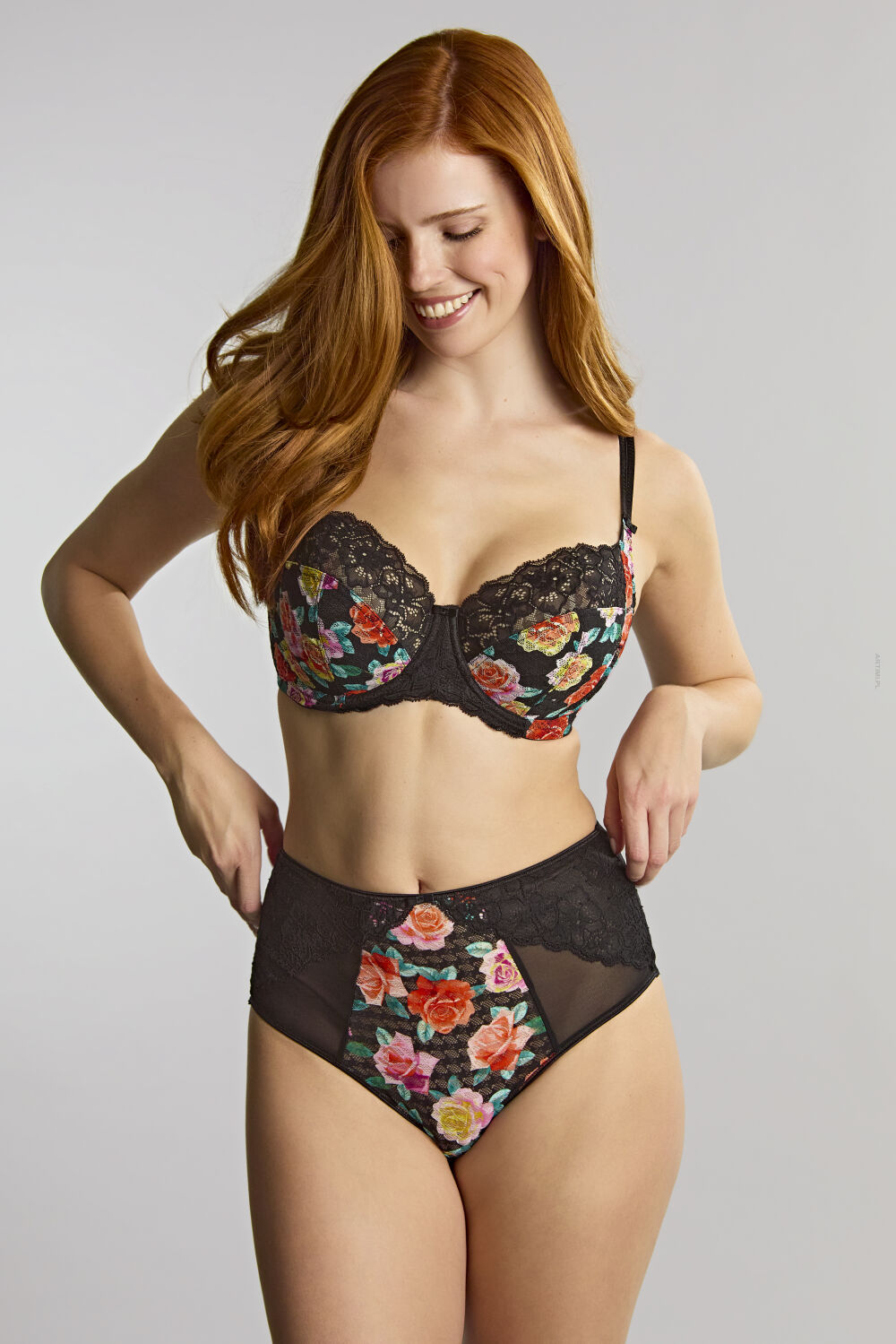 Panache Envy miękki biustonosz balkonowy full cup Black Rose