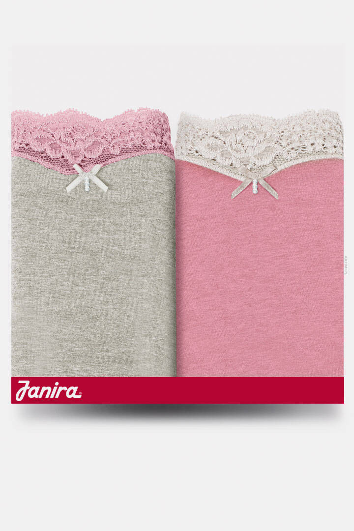 Janira Milkshake Vi La stringi 2 pak grey / pink 1030706