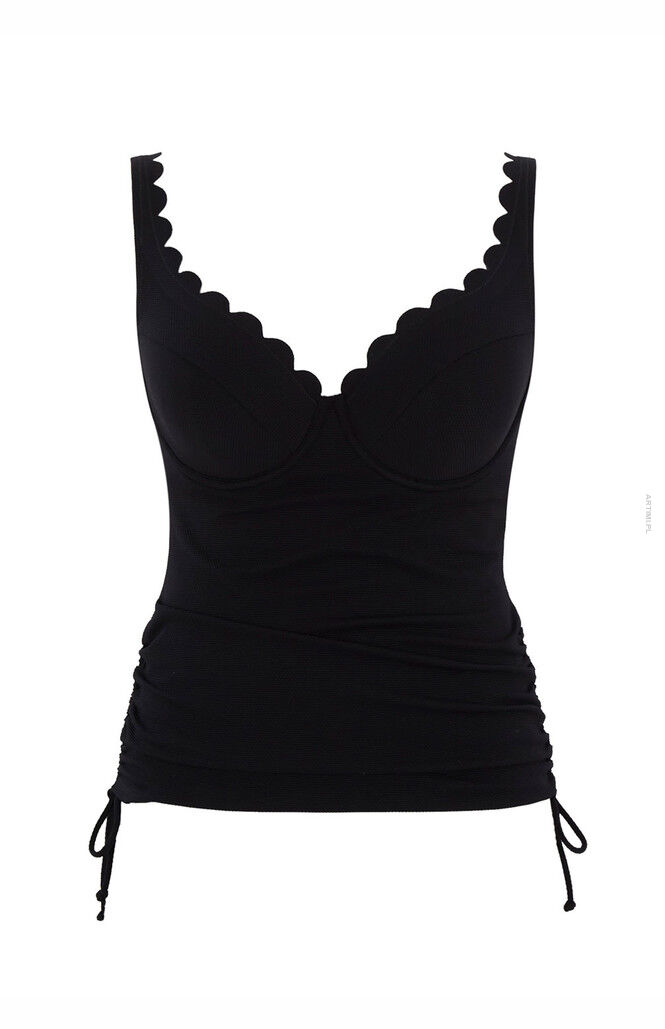 Panache Swim Spirit Selena tankini kąpielowe plunge koszulka  czarny