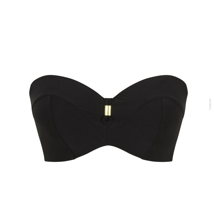 Panache Swim Marianna bikini bandeau biustonosz kąpielowy czarny