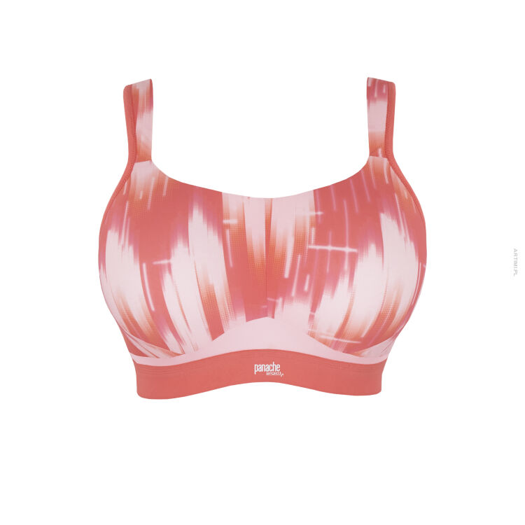 Panache Sport Boundless biustonosz sportowy bezfiszbinowy Pink Abstract