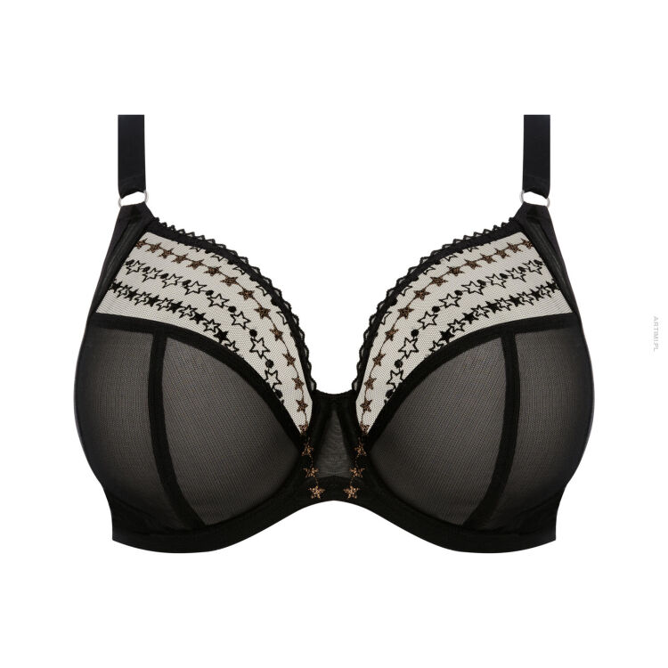 Elomi biustonosz Matilda uv plunge bra black star