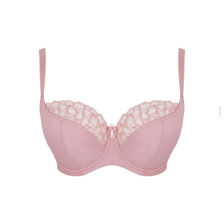 Panache Cora miękki biustonosz balkonowy pink biustonosz balkonetka