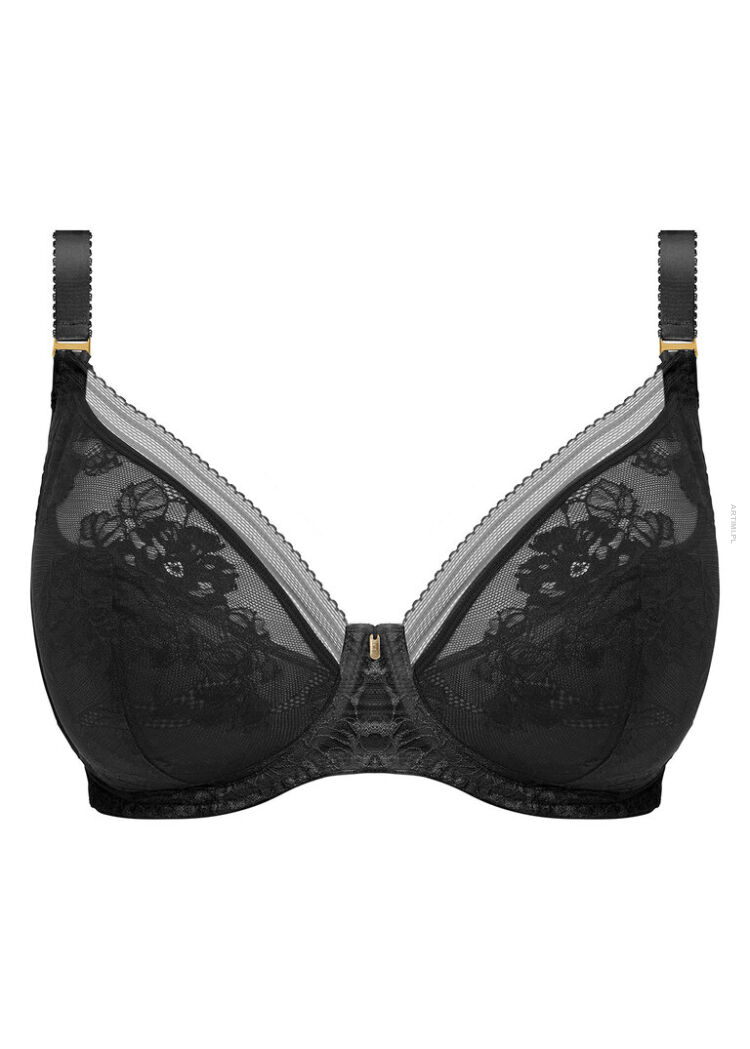 Fantasie Fusion Lace półusztywniany biustonosz padded plunge bra czarny