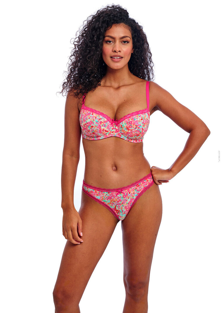 Freya Flirt usztywniany biustonosz half cup Hot Pink