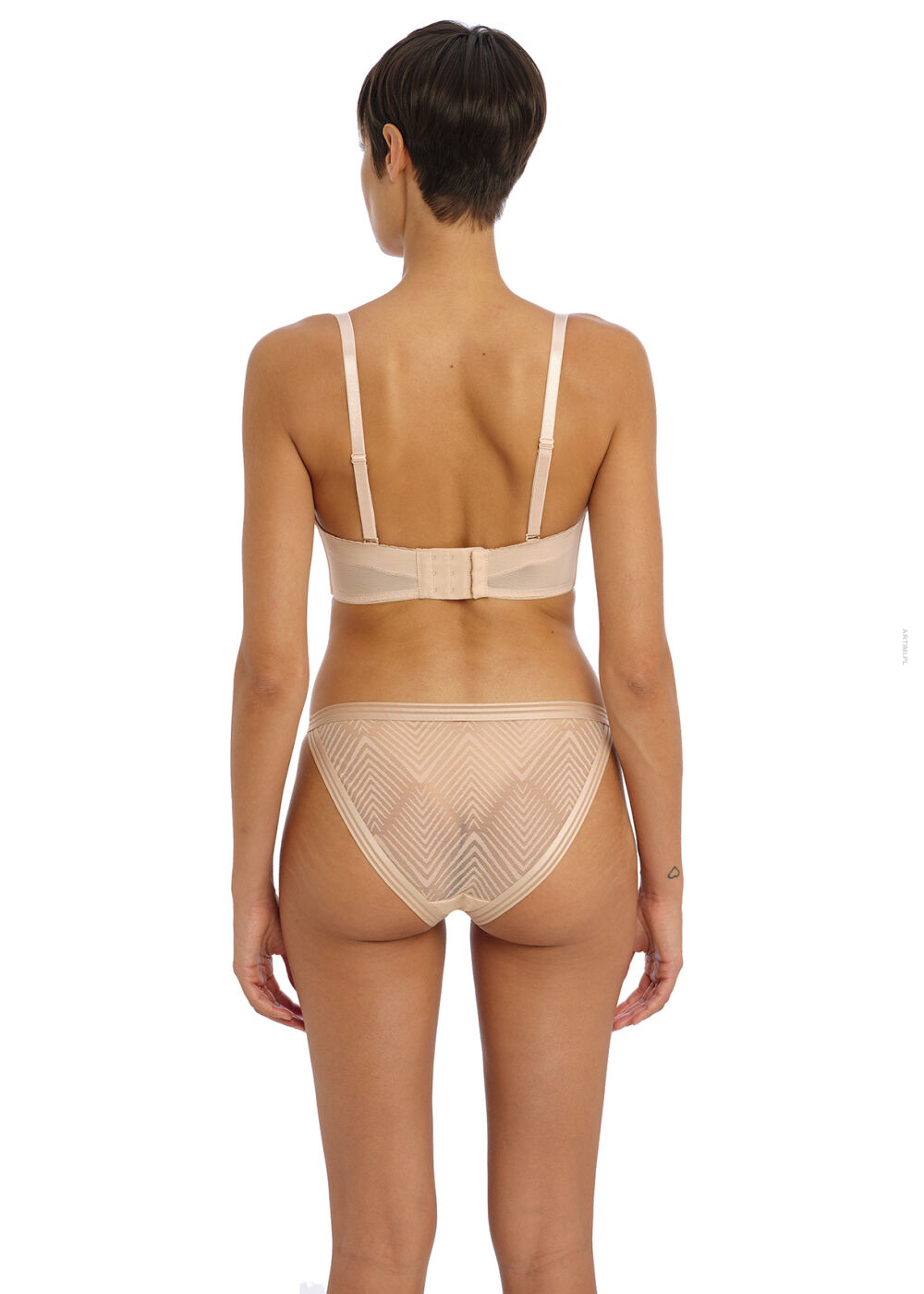 Freya Tailored majtki klasyczne z paseczkami beżowe