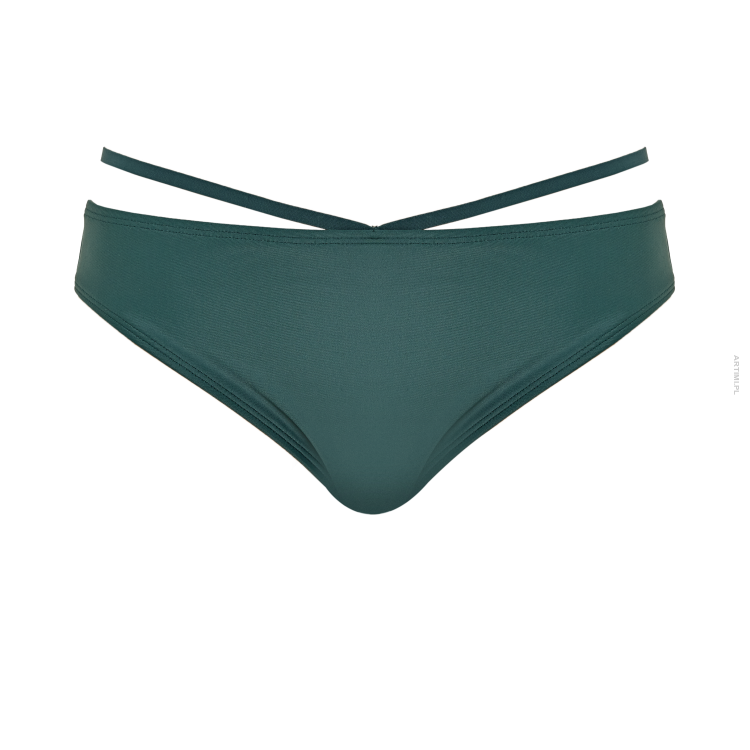 Panache Swim Anya majtki z paseczkami strappy classic pant forest