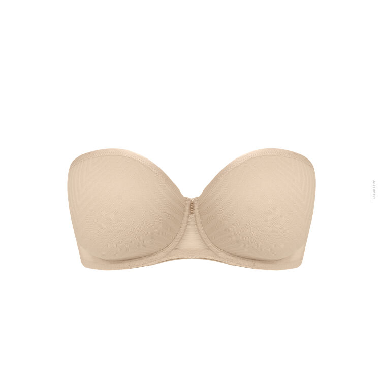 Freya Tailored usztywniany biustonosz strapless beżowy