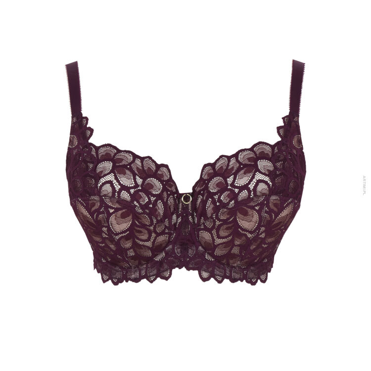 Panache Allure miękki biustonosz balkonowy full cup Plum