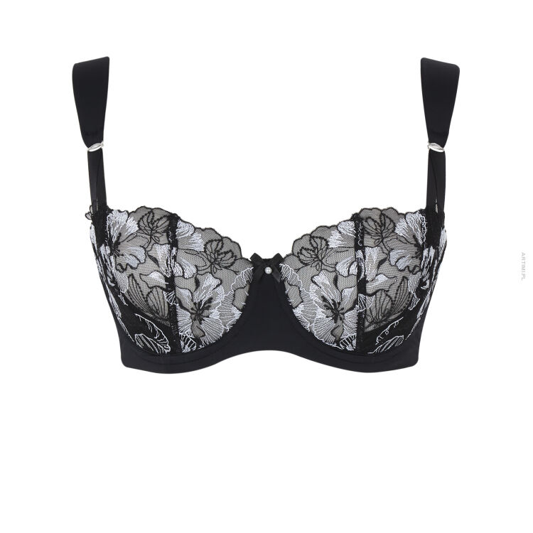 Panache Marlene miękki biustonosz balkonowy czarny