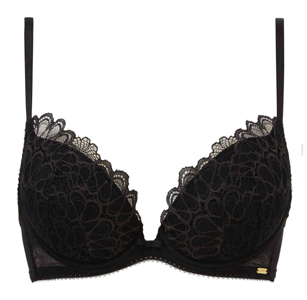 Gossard biustonosz Swirl padded plunge bra black
