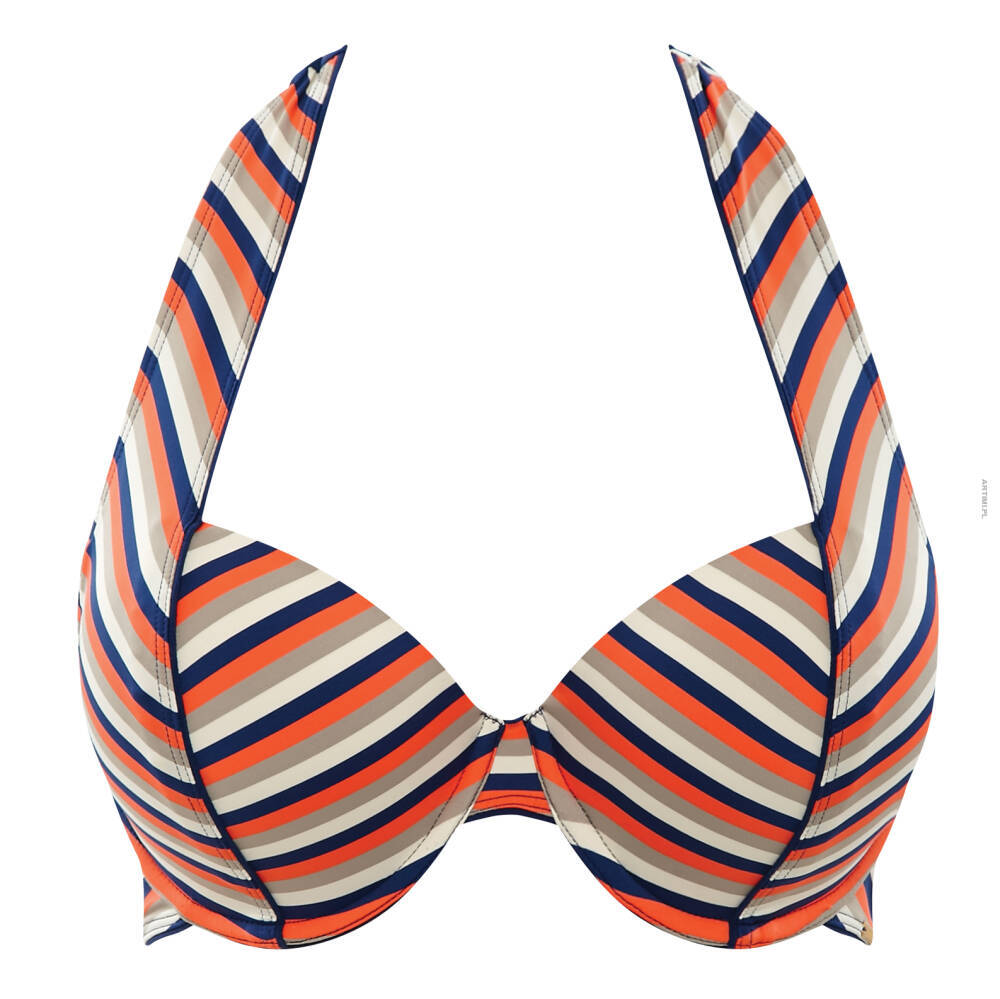 Panache Swim Summer bikini wiązane na szyi orange multi