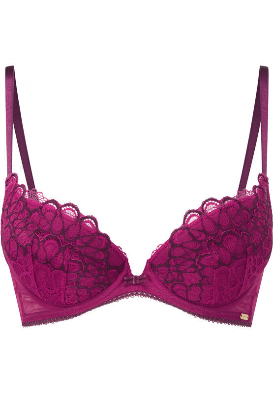 Gossard biustonosz Swirl padded plunge bra Raspberry