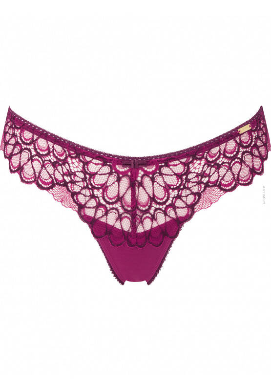 Gossard Swirl koronkowe stringi Raspberry