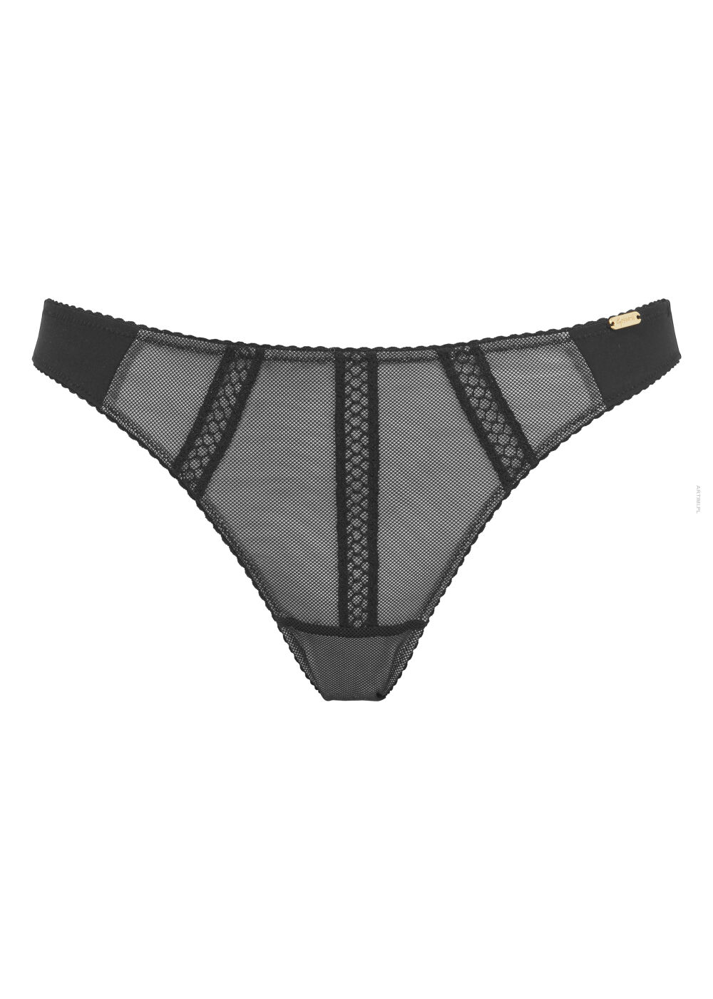 Gossard Shadow Mesh Mini Brief Black Grey figi