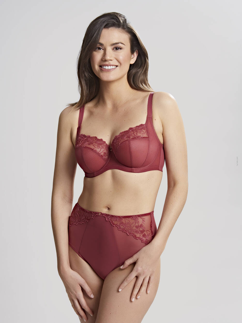 Panache Emilia majtki wysokie Mineral Red