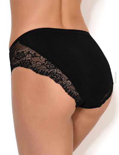 Janira majtki bawełniane milano charm cotton negro czarne 1031689