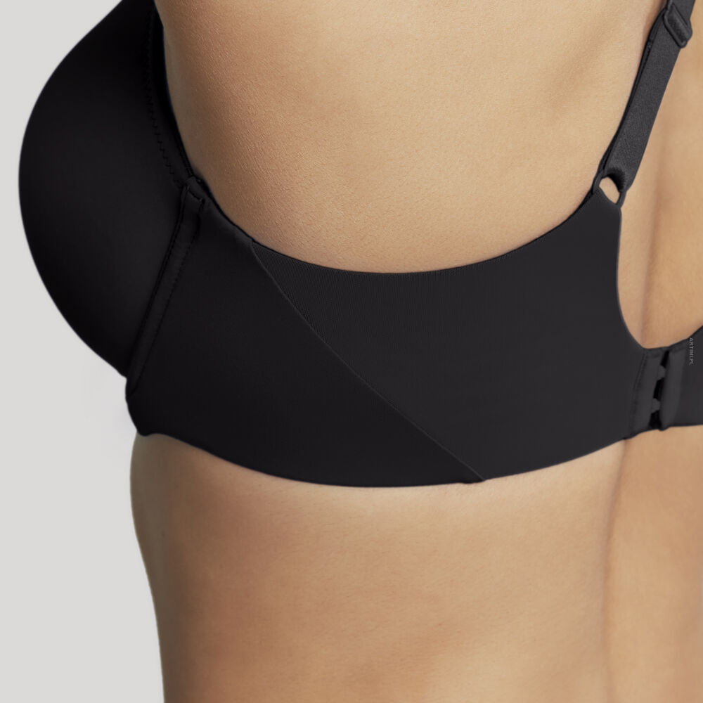 Cleo by Panache Faith usztywniany biustonosz plunge z termicznie kształtowaną miseczką czarny
