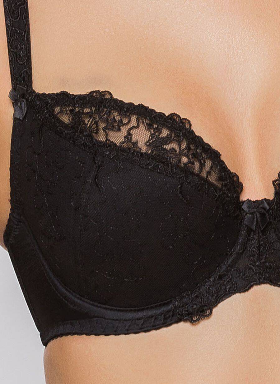 Dalia Emilia K24 semi-soft czarny biustonosz półusztywniany