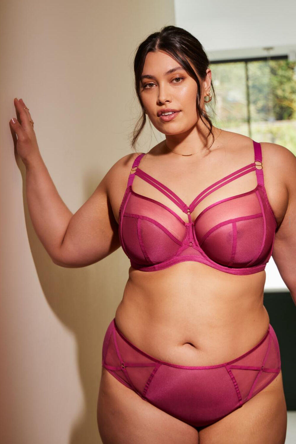 Sculptresse Dionne biustonosz miękki full cup z paseczkami Orchid