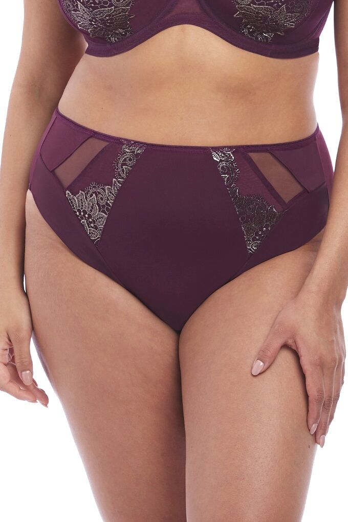 Elomi Eugenie High Leg Brief Gilded Berry figi wysokie