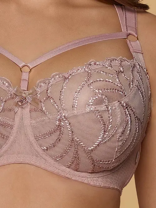 Dalia Quinn strapsy, dopinane ozdobne ramiączka, różowe paseczki
