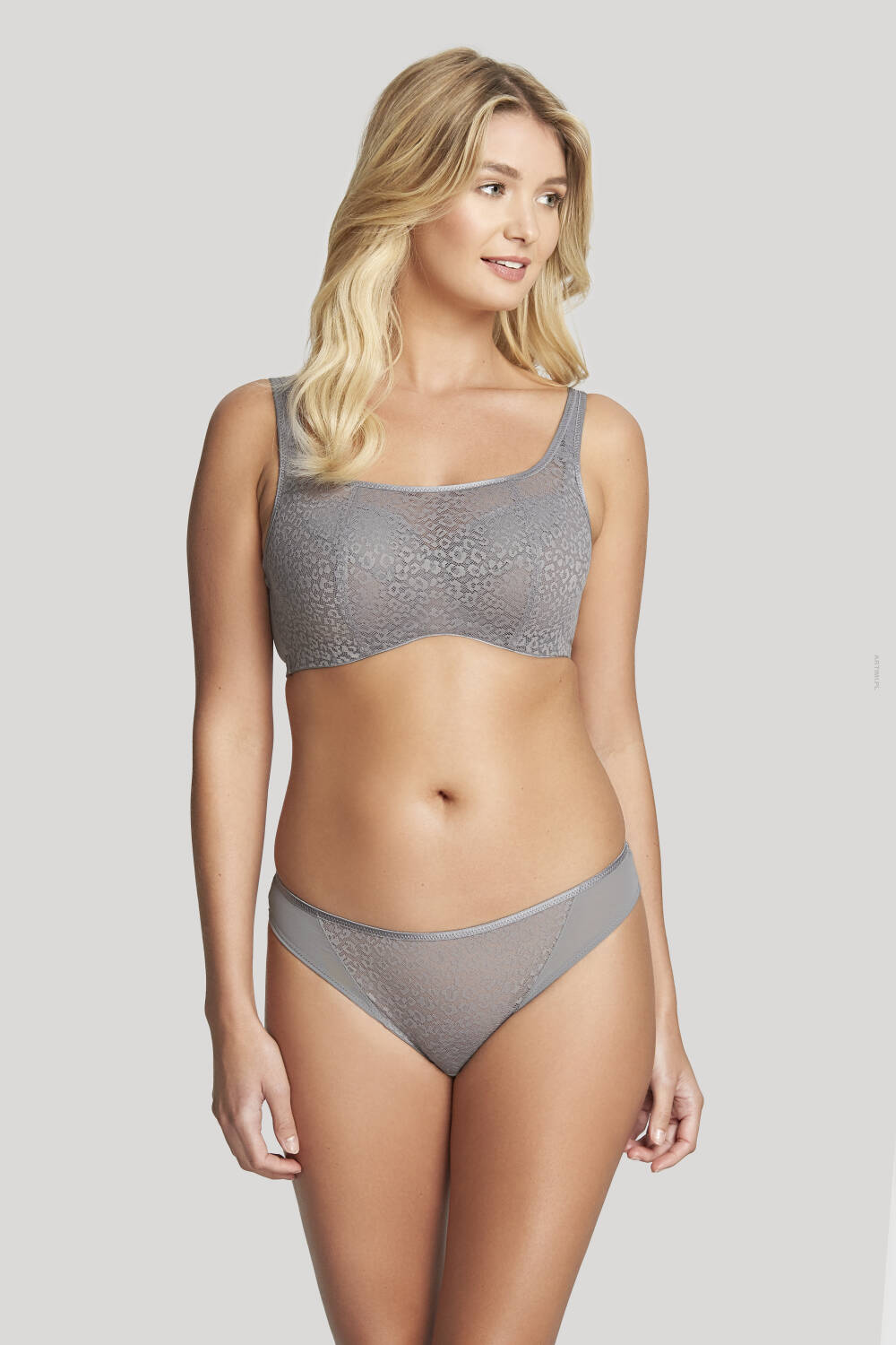 Cleo by Panache Sofia Dare Brazilian Brief Frost Grey figi brazylijskie